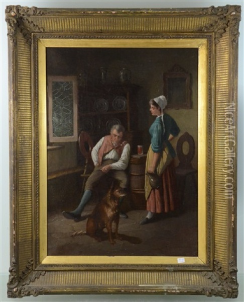 Scene D'auberge Oil Painting - Theodore Gerard
