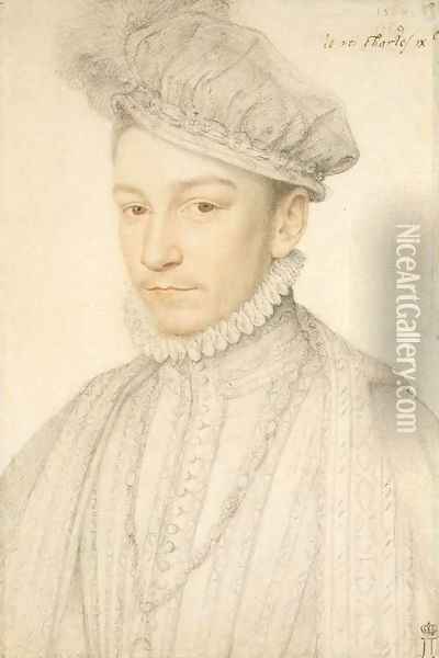 Portrait of Charles IX 2 Oil Painting - Francois Clouet