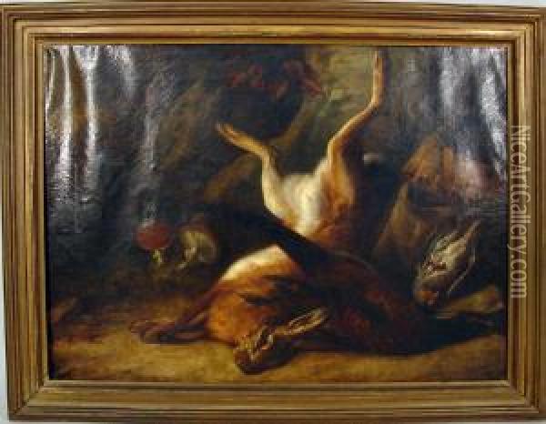 Dead Hare 1864 Oil Painting - Arthur Thiele