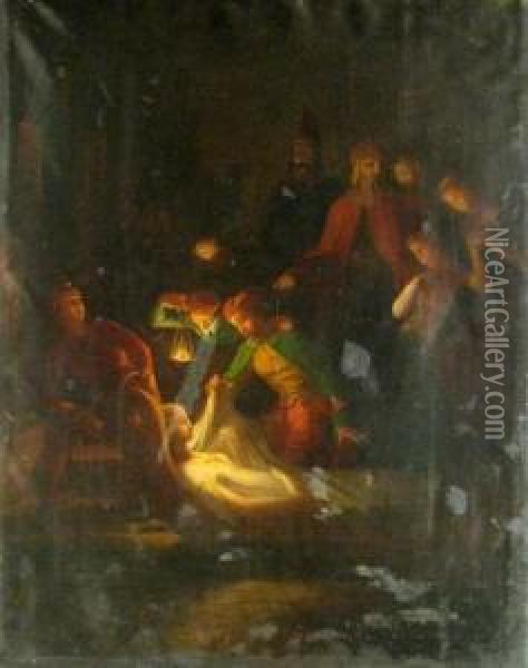 Death Of A Maiden Oil Painting - Thomas Buchanan Read