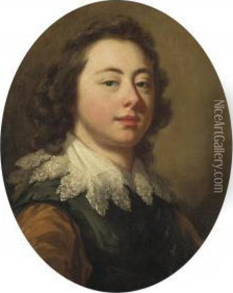Portrait Of A Young Man Oil Painting - Francis Coates Jones