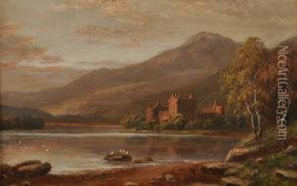 Kilchoan Castle, Loch Awe, Arygllshire Oil Painting - William Scott Myles