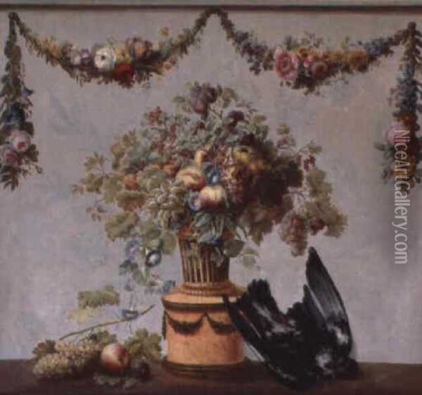 Bouquet De Fleurs Oil Painting - Jean Louis Prevost