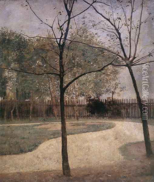 Part of a Garden 1893 Oil Painting - Karoly Ferenczy