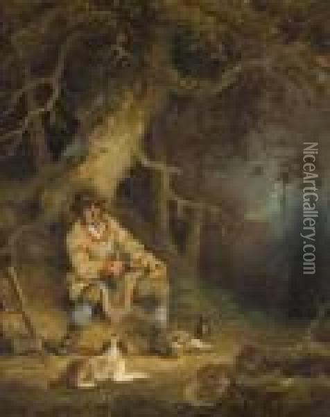 The Woodman's Rest Oil Painting - George Morland