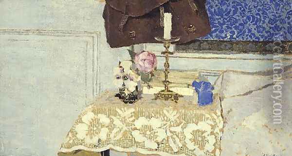The Candlestick, c.1900 Oil Painting - Jean-Edouard Vuillard