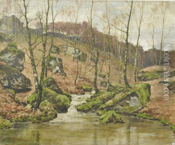 Ruisseau Oil Painting - Eugene Plasky