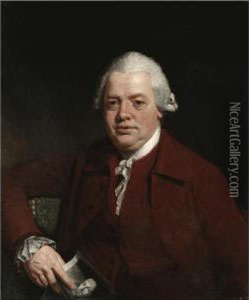 Portrait Of A Gentleman, Traditionally Identified As John Henry Johnstone (1749-1828) Oil Painting - Benjamin van der Gucht