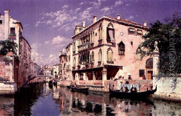 Canal De Tintori Oil Painting - Federico del Campo