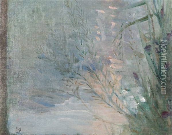 Flowers At Shore Oil Painting - Venny Soldan-Brofeldt