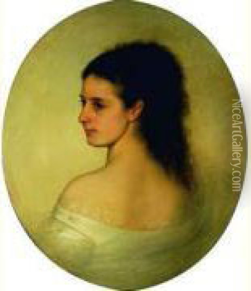 Portrait De Femme Oil Painting - Nathaniel Sichel