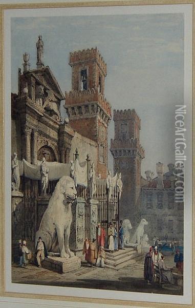 Gates Of The Arsenal At Venice Oil Painting - Samuel Prout