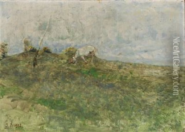 Den Hvide Hest Oil Painting - Julius Paulsen