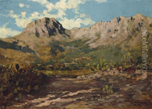 La Montagne Sainte-victoire Aux Abords D'aix-en-provence Oil Painting - Paul Camille Guigou