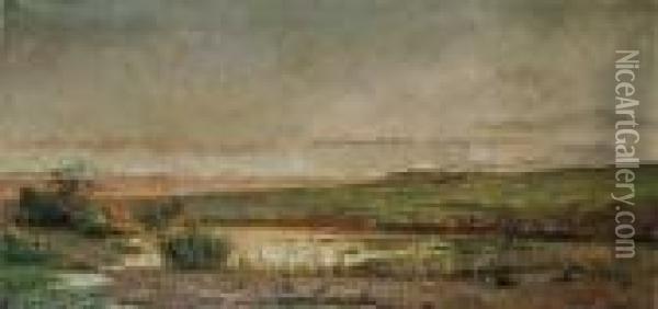 Landschaft In Den Maremmen Oil Painting - Achille Vertunni