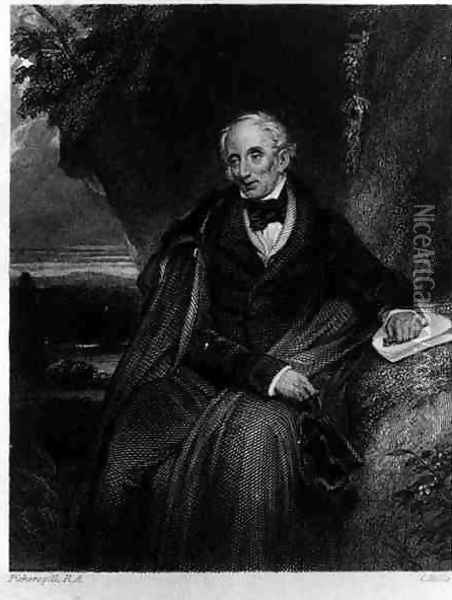 Portrait of William Wordsworth 1770-1850, engraved by C.Rolls Oil Painting - Frederick Richard Pickersgill