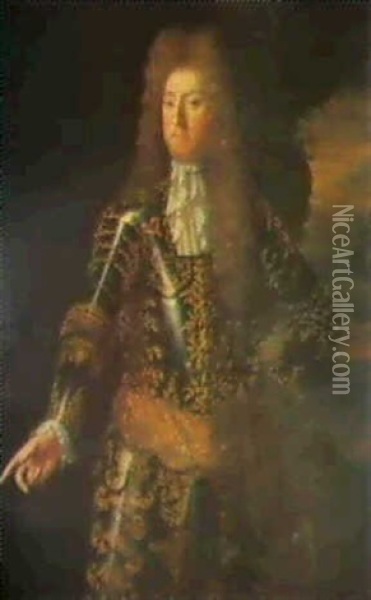 Portrait Of Brigadier General William Wolseley (1640-1697) Oil Painting - Garret Morphey