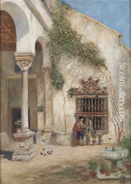 Granada Oil Painting - Frans Wilhelm Odelmark