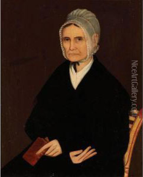 Portait Of Polly Smith Husted (mrs. Peter Husted) Oil Painting - Ammi Phillips