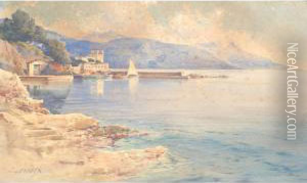 Villa Kerylos A Beaulieu Sur Mer Oil Painting - Ernest Louis Lessieux