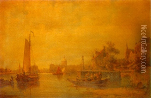 Amsterdam Oil Painting - Pieter Cornelis Dommershuijzen