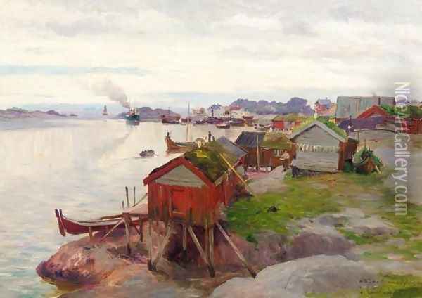 Svolvær, Lofoten, Norge Oil Painting - Johannes Grimelund