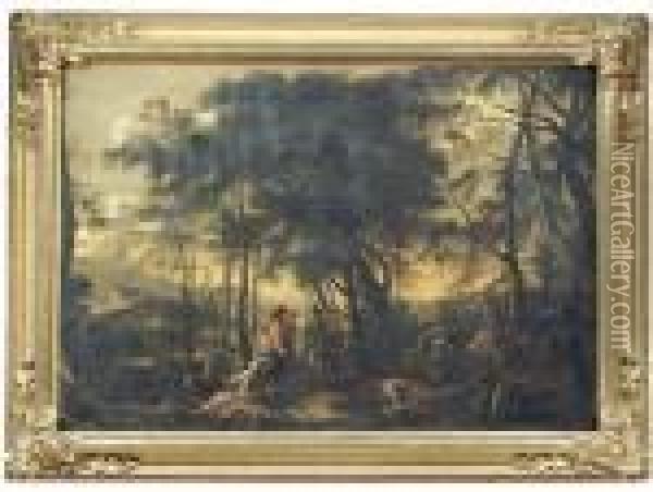 Cm. 118x168 Oil Painting - Salvator Rosa