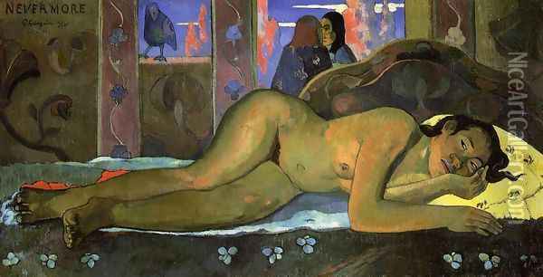 Nevermore Oh Tahiti Oil Painting - Paul Gauguin