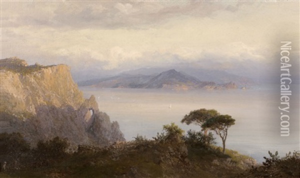 Sorrente Pres De Capri Oil Painting - Edward Theodore Compton