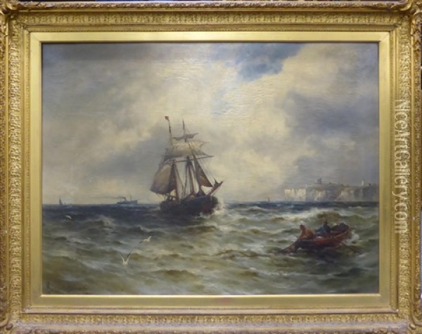 Off Scarborough Oil Painting - Gustave de Breanski