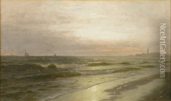 Near Atlantic Ctiy, Nj Oil Painting - William Trost Richards