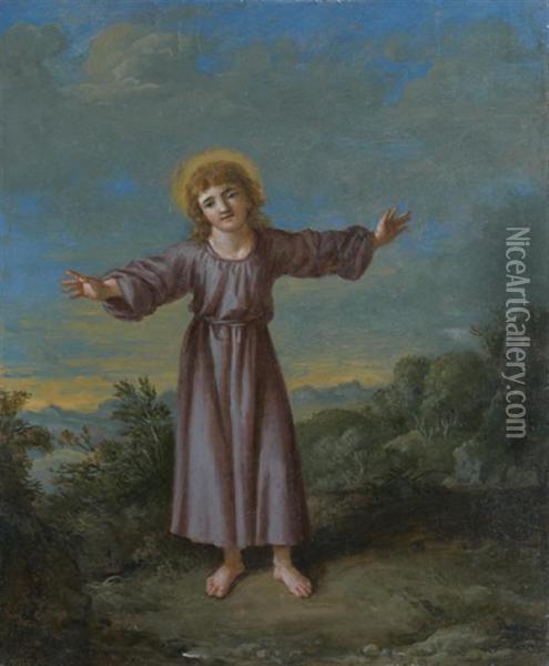 Le Christ Enfant Devant Un Paysage Oil Painting - Jean Jacques II Lagrenee