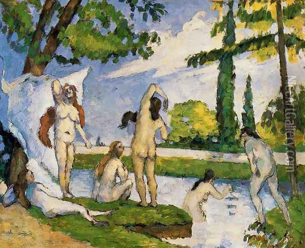 Bathers2 Oil Painting - Paul Cezanne