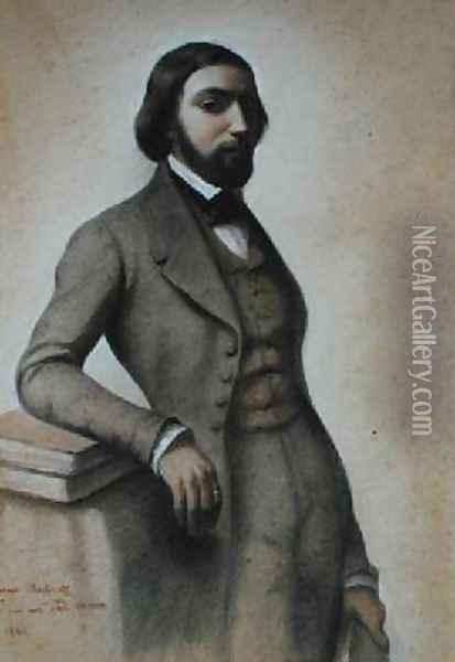 Portrait of Mignon 1841 Oil Painting - Louis Martinet