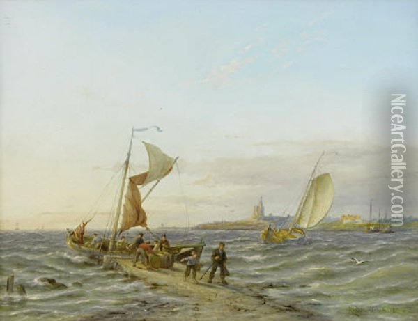 Meliakerk, Holland Oil Painting - Pieter Christian Dommersen