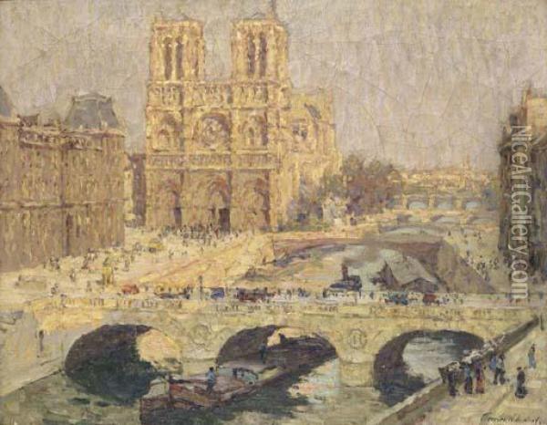 Notre Dame Oil Painting - Terrick John Williams
