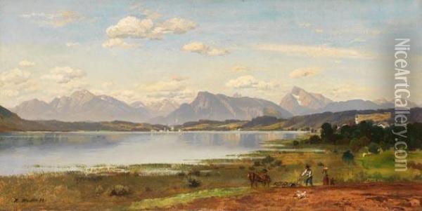 Seenlandschaft Im Salzburger Land Oil Painting - Horst Hacker