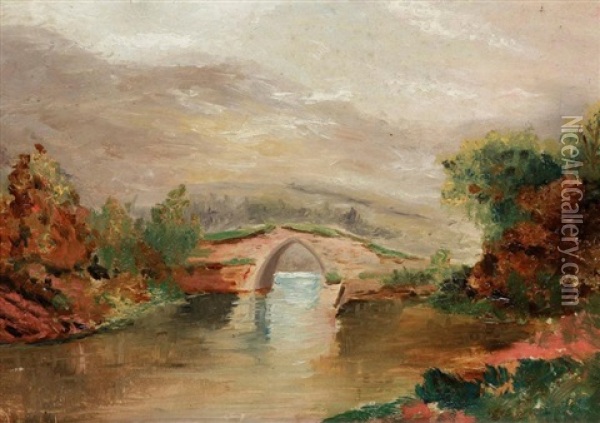Pont Sur La Riviere Oil Painting - Charles Emmanuel Joseph Roussel