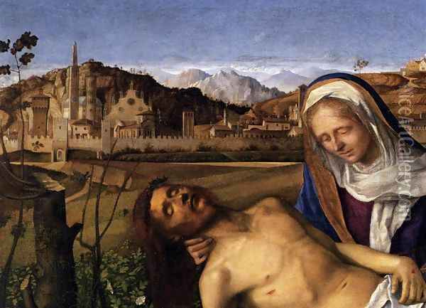 Pieta (detail) 2 Oil Painting - Giovanni Bellini
