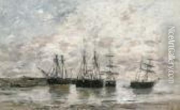 Portrieux, Maree Basse Oil Painting - Eugene Boudin