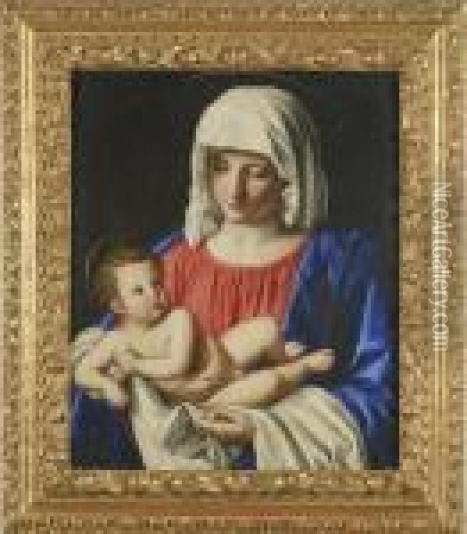 Madonna Col Bambino Oil Painting - Giovanni Battista Salvi
