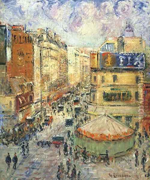 La rue de Clignancourt Oil Painting - Gustave Loiseau