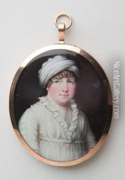Portrait Miniature Of Eliza Arthur Oil Painting - Henry Spicer
