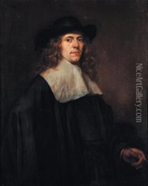 Portrait D'homme Au Chapeau Oil Painting - Frans Hals
