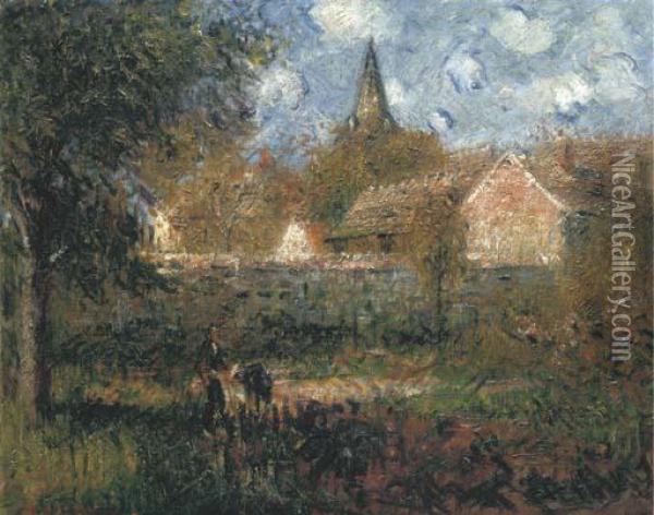 Le Jardin Du Voisin Oil Painting - Gustave Loiseau