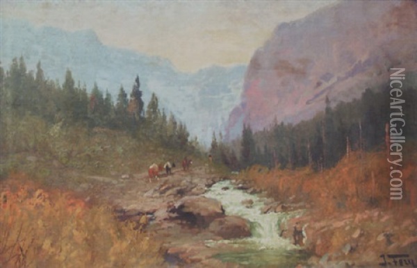 Trail To Cracker Lake Oil Painting - John Fery