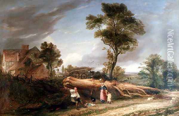 The Woodcutters Lunch Oil Painting - Hopkins Horsley Hobday Horsley