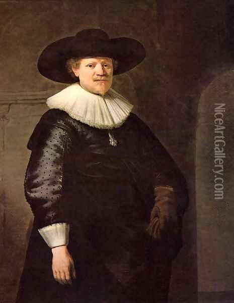 Portrait of the Writer Jan Hermansz. Krul Oil Painting - Rembrandt Van Rijn