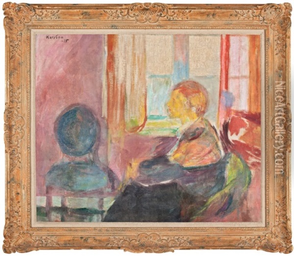 In The Window Oil Painting - Ludvig Peter Karsten