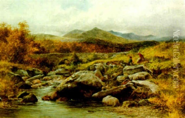 Near The Church Pool, Betws-y-coed Oil Painting - Charles Marshall